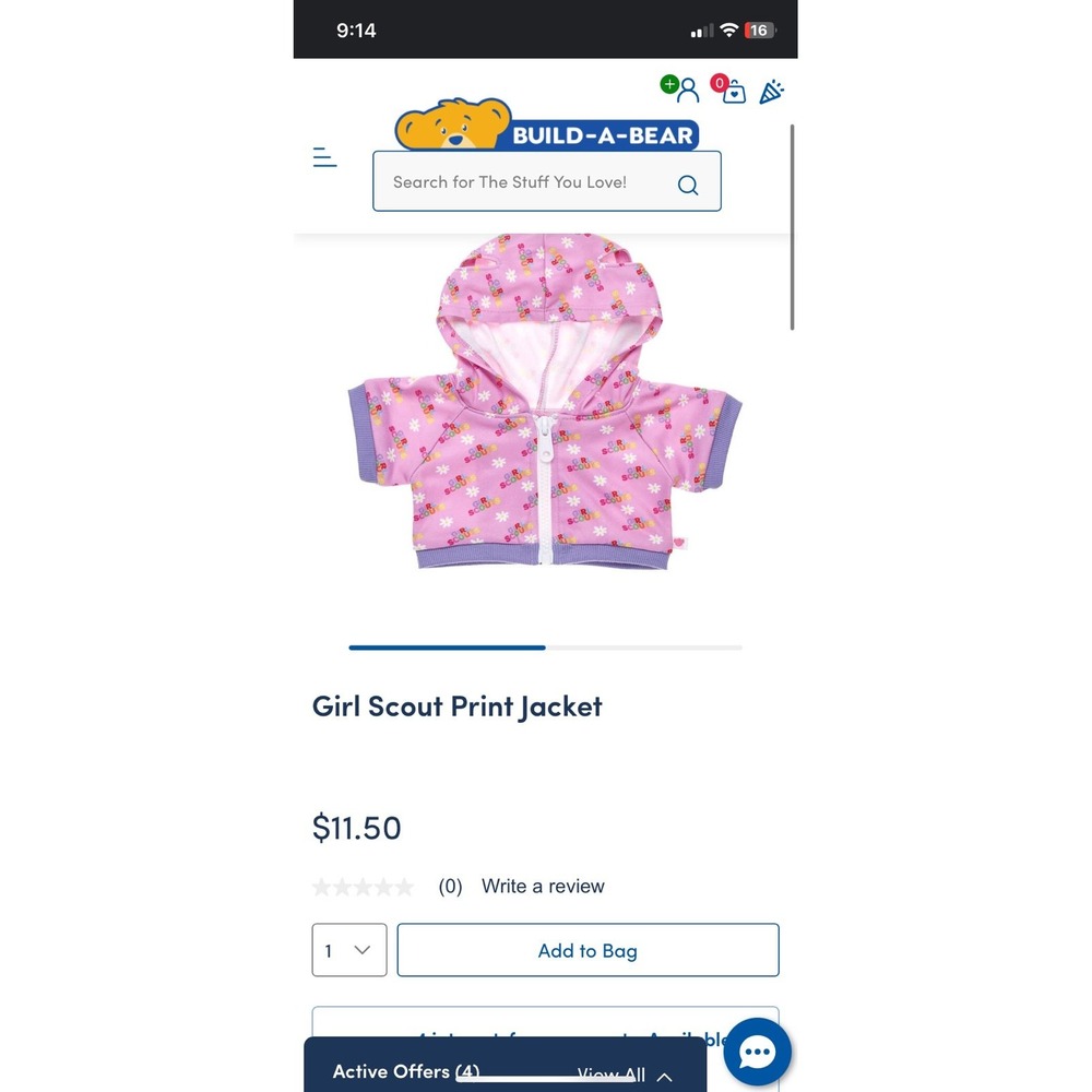 Build-A-Bear‎ Girl Scout Print Jacket - Picture 3 of 7